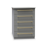 Bramham Grey 5 Drawer Chest from Roseland Furniture