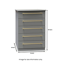 Bramham Grey 5 Drawer Chest dimensions