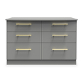Bramham Grey 6 Drawer Wide Chest from Roseland