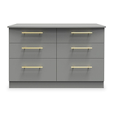 Bramham Grey 6 Drawer Wide Chest from Roseland