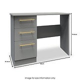 Bramham Grey 3 Drawer Dressing Table from Roseland