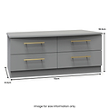 Bramham Grey 4 Drawer Low Storage Unit dimensions