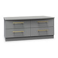 Bramham Grey 4 Drawer Low Storage Unit from Roseland Furniture