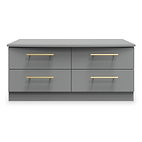 Bramham Grey 4 Drawer Low Storage Unit