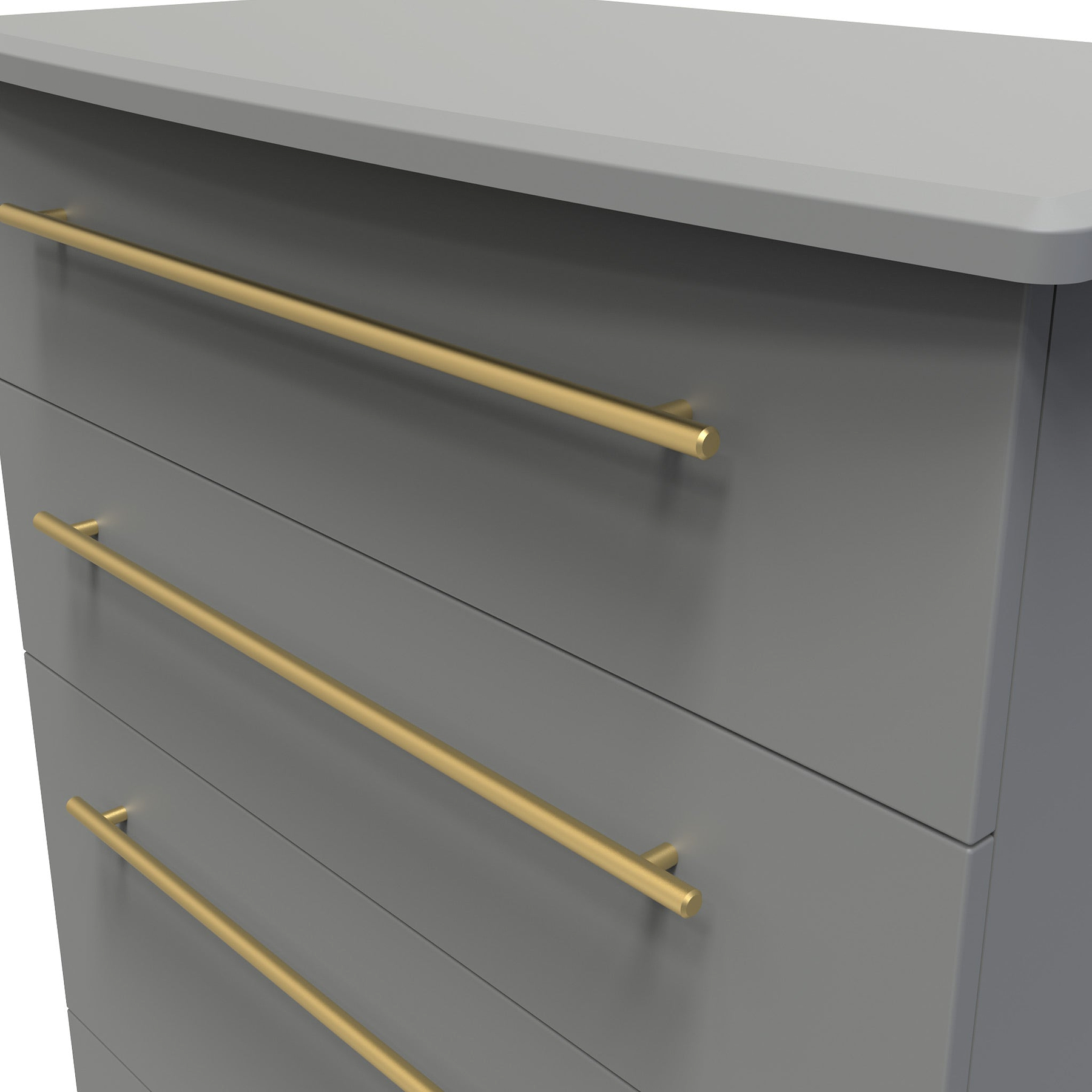 Bramham Grey 4 Drawer Deep Chest from Roseland