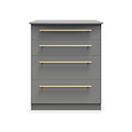 Bramham Grey 4 Drawer Deep Chest from Roseland
