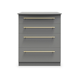 Bramham Grey 4 Drawer Deep Chest from Roseland