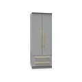 Bramham Grey 2 Door 2 Drawer Wardrobe from Roseland Furniture