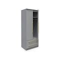 Bramham Grey 2 Door 2 Drawer Wardrobe