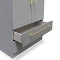 Bramham Grey 2 Door 2 Drawer Wardrobe
