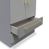 Bramham Grey 2 Door 2 Drawer Wardrobe