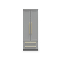 Bramham Grey 2 Door 2 Drawer Wardrobe