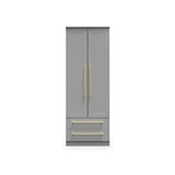 Bramham Grey 2 Door 2 Drawer Wardrobe