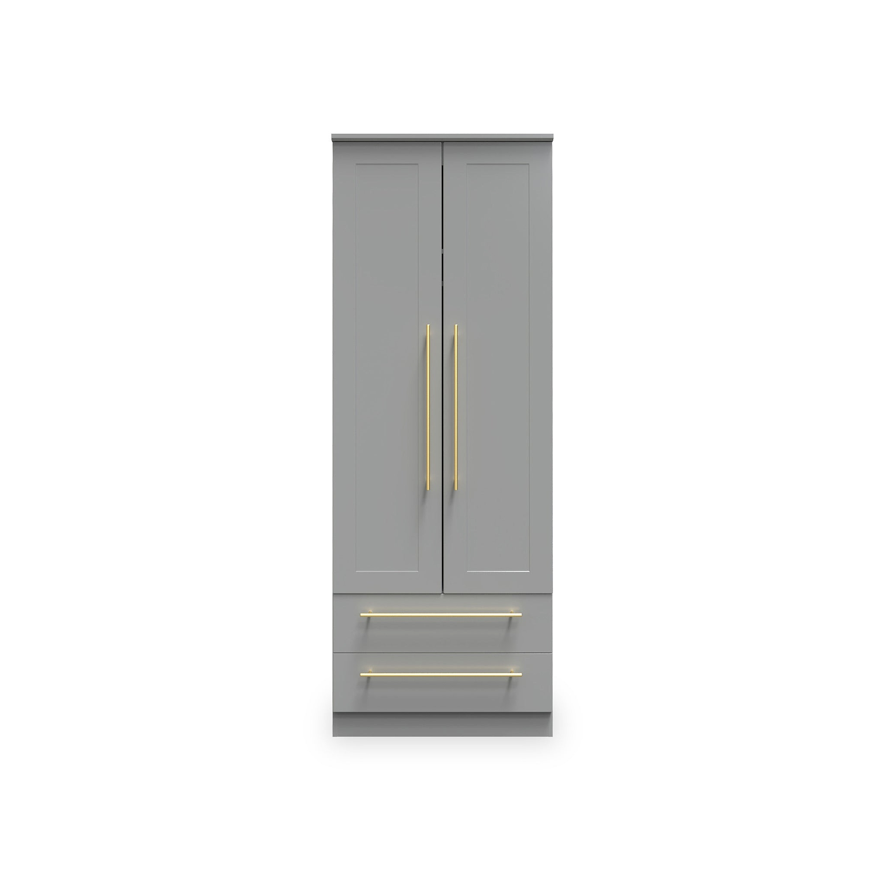 Bramham Grey 2 Door 2 Drawer Wardrobe