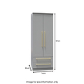 Bramham Grey 2 Door 2 Drawer Wardrobe