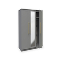 Bramham Grey 3 Door Mirror Wardrobe