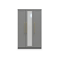 Bramham Grey 3 Door Mirror Wardrobe