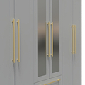 Bramham Grey Tall 6 Door 2 Mirror Wardrobe