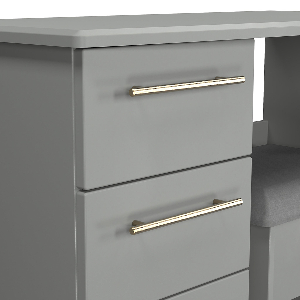 Bramham Dressing Table Stool Set Dusk Grey from Roseland Furniture