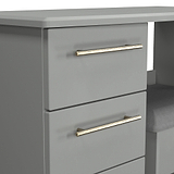 Bramham Dressing Table Stool Set Dusk Grey from Roseland Furniture
