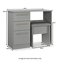 Bramham Dressing Table Stool Set Dusk Grey from Roseland Furniture