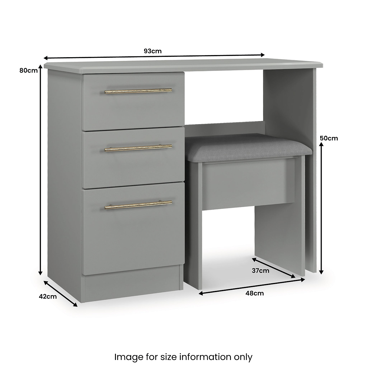 Bramham Dressing Table Stool Set Dusk Grey from Roseland Furniture