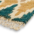 Franklin Natural Hemp Multi Coloured Diamond Rug