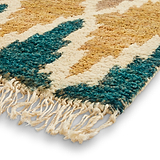 Franklin Natural Hemp Multi Coloured Diamond Rug