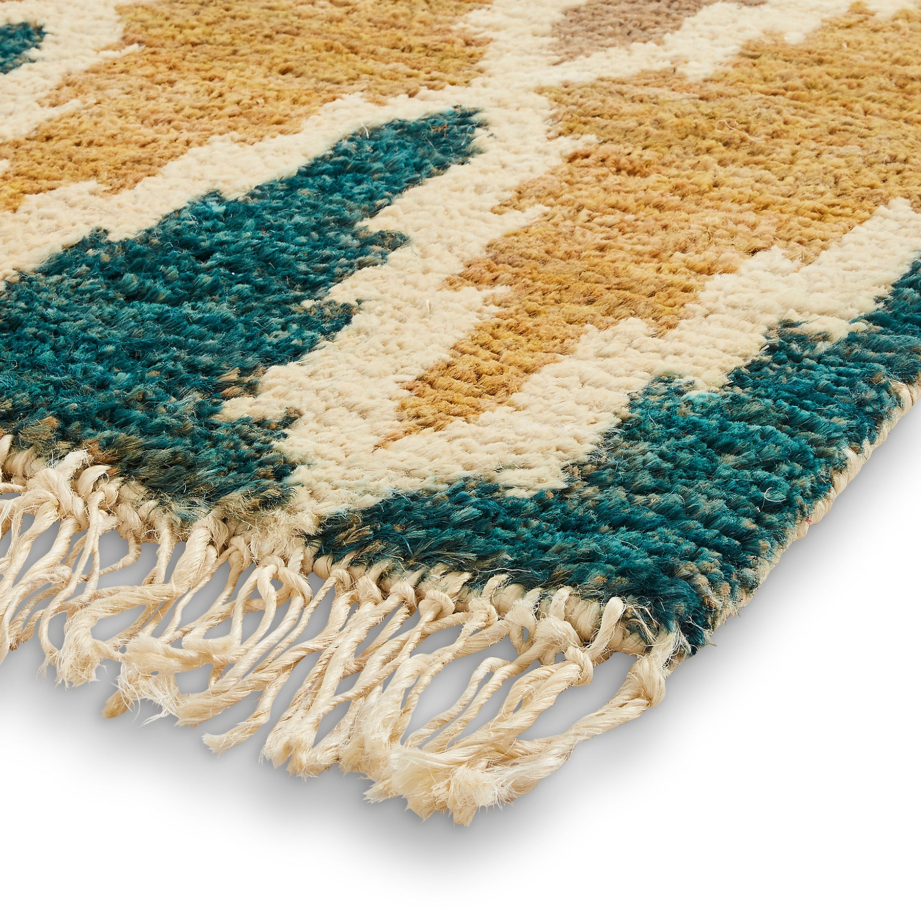 Franklin Natural Hemp Multi Coloured Diamond Rug