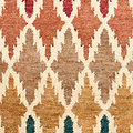 Franklin Natural Hemp Multi Coloured Diamond Rug