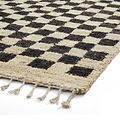 Franklin Natural Hemp Black/Ivory Chequered Rug