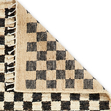 Franklin Natural Hemp Black/Ivory Chequered Rug