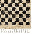 Franklin Natural Hemp Black/Ivory Chequered Rug