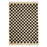 Franklin Natural Hemp Black/Ivory Chequered Rug from Roseland Furniture