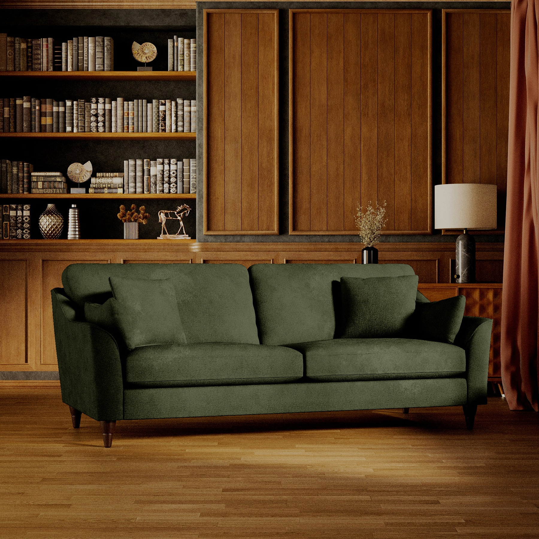 Charice Alpine Green 3 Seater Sofa from Roseland Furniture