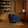 Charice Navy 3 Seater Sofa from Roseland Furniture