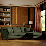 Charice Alpine Green Left Hand Chaise Sofa from Roseland Furniture