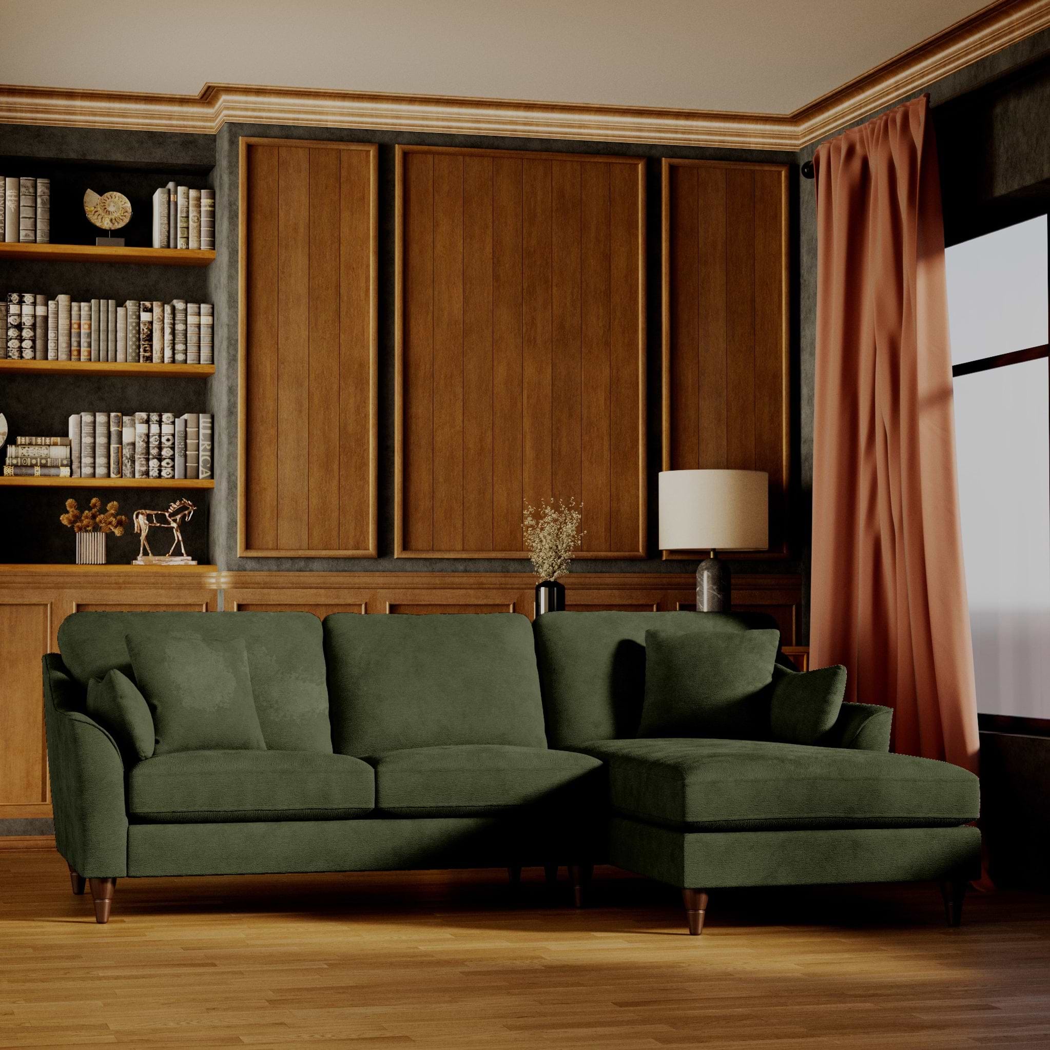 Charice Alpine Green Right Hand Chaise Sofa from Roseland Furniture