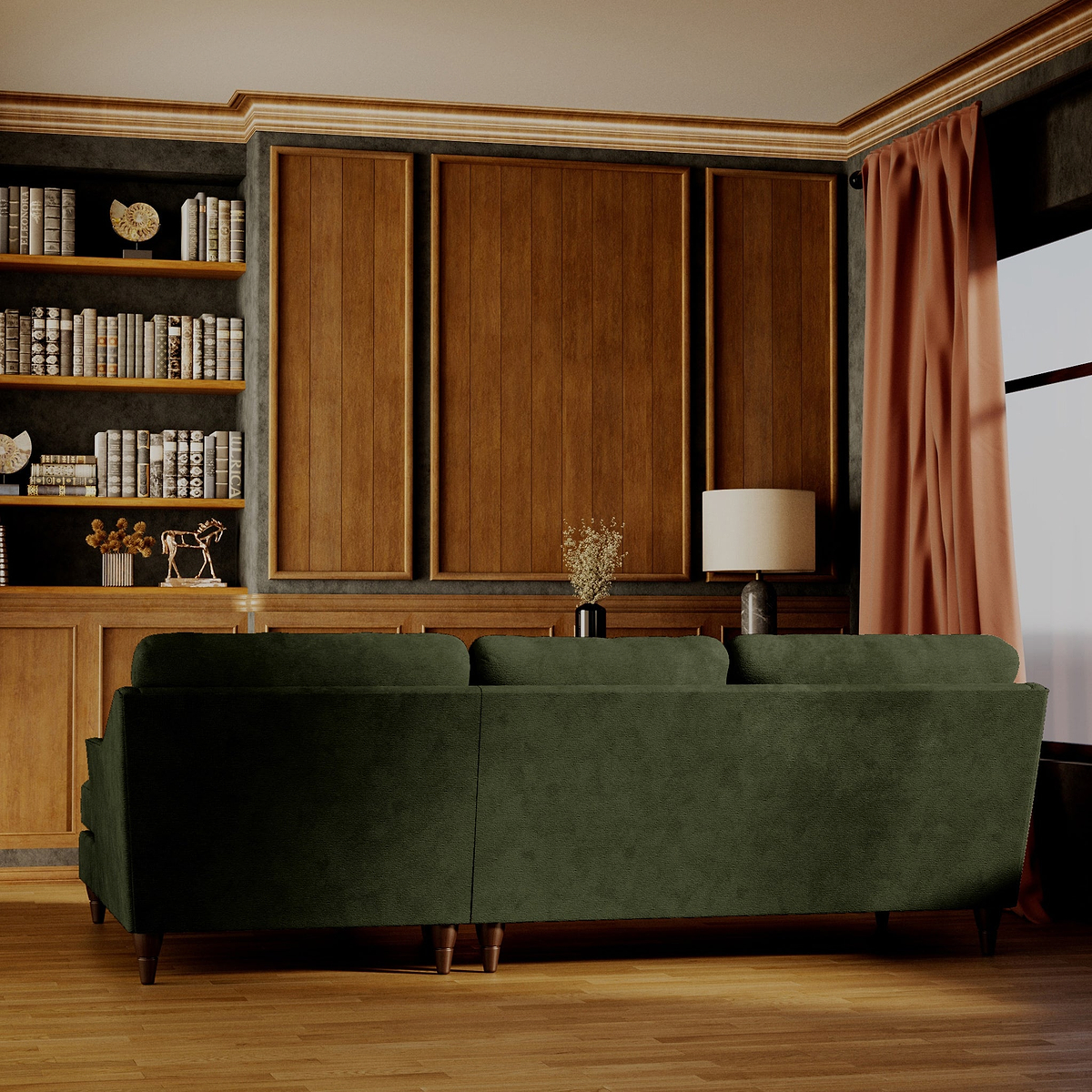 Charice Alpine Green Left Hand Chaise Sofa from Roseland Furniture