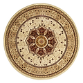 Holden Red Cream Oriental Stain Resistant Circular Rug from Roseland Furniture