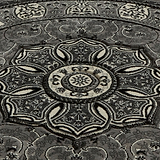 Holden Silver Oriental Stain Resistant Circular Rug