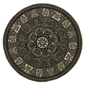 Holden Silver Oriental Stain Resistant Circular Rug from Roseland Furniture