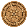 Holden Beige Oriental Stain Resistant Circular Rug from Roseland Furniture