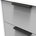Asher White and Grey Tallboy Chest of Drawers from Roseland Furniture