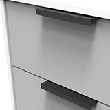 Asher White and Grey Tallboy Chest of Drawers from Roseland Furniture