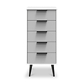 Asher White and Grey Tallboy Chest of Drawers from Roseland Furniture