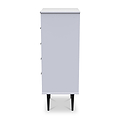 Asher White and Grey Tallboy Chest of Drawers from Roseland Furniture