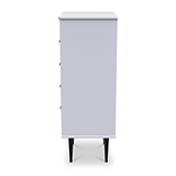 Asher White and Grey Tallboy Chest of Drawers from Roseland Furniture