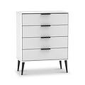 Asher White and Grey 4 Drawer Storage Chest from Roseland Furniture