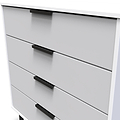 Asher White and Grey 4 Drawer Storage Chest from Roseland Furniture